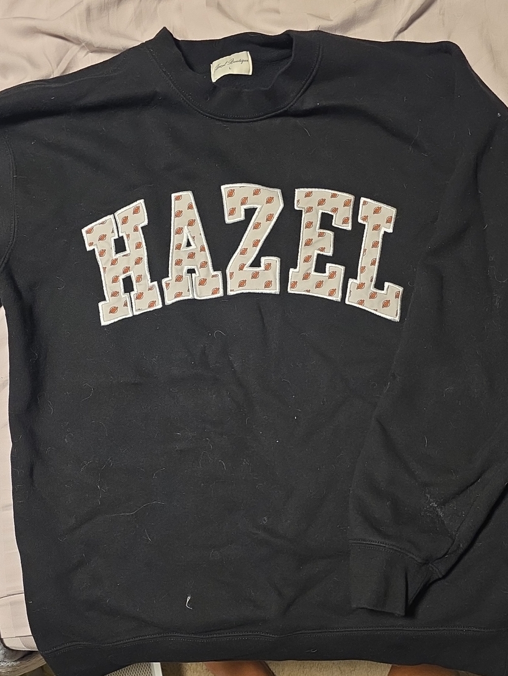 Hazel Black Crewneck Sweatshirt